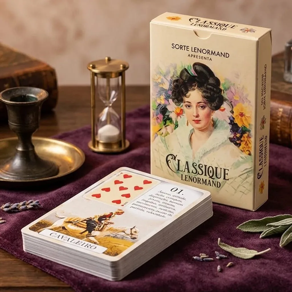 Κάρτα με διπλό ανάγλυφο 9*6cm Classique Lenormand Deck - 37 Vintage Style Divination Cards - Classic Portuguese Edition — image 3