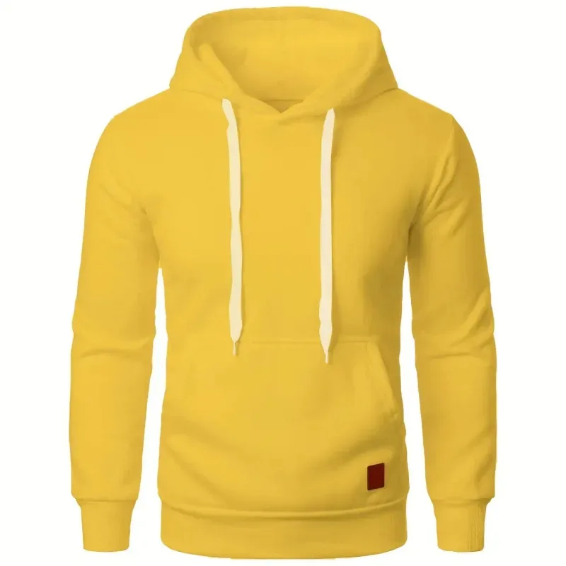 Mga Mens Casual Hooded Collar Drawstring Hoodies Sweatshirts Long Sleeve Shirts Outdoor Streetwear Solid Color Lightweight Pullover — image 12