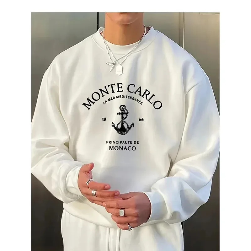 Ang bagong men's round-neck sweatshirt para sa Spring and Autumn 2026 ay kaswal at kumportable sa 3D letter pattern printing — image 10