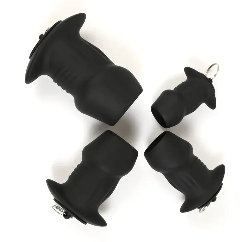 Hollow Silicone Anal Bead Butt Plug Anus Dilator Tunnel Expansion Enema Prostate Massage Sex Toys for Women Men Masturbation — image 6