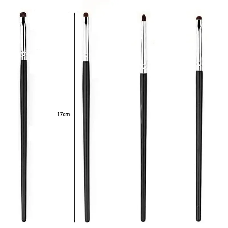 Ensemble de pinceaux de maquillage pour fard à paupières, poils de cheval doux, surligneur de paupières, ver à soie couché, outils de maquillage pour les yeux, 2/4 pièces