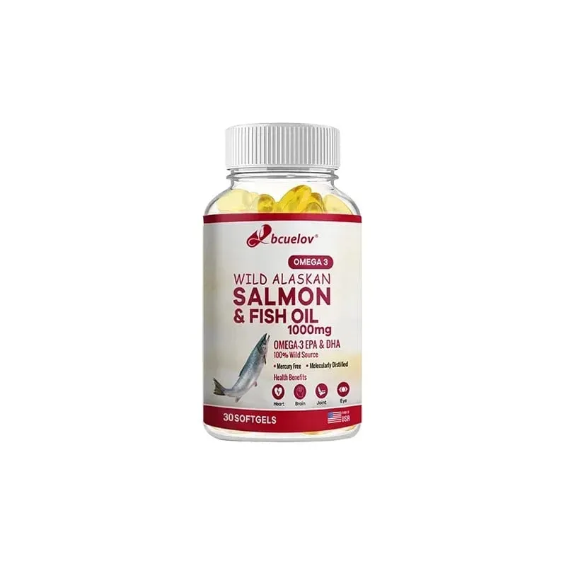 Vad alaszkai lazacolaj – tiszta hal Omega 3 EPA DHA zsírsavak – Támogatja az ízületek működését, az agy szem immunrendszerét és szív egészségét — image 8