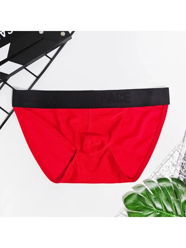 Men's Solid-Color Low-Waist Triangle Underwear Breathable Sexy Bottom Pants Trendy 1-Piece Set Mature Style Promotional Price — image 19