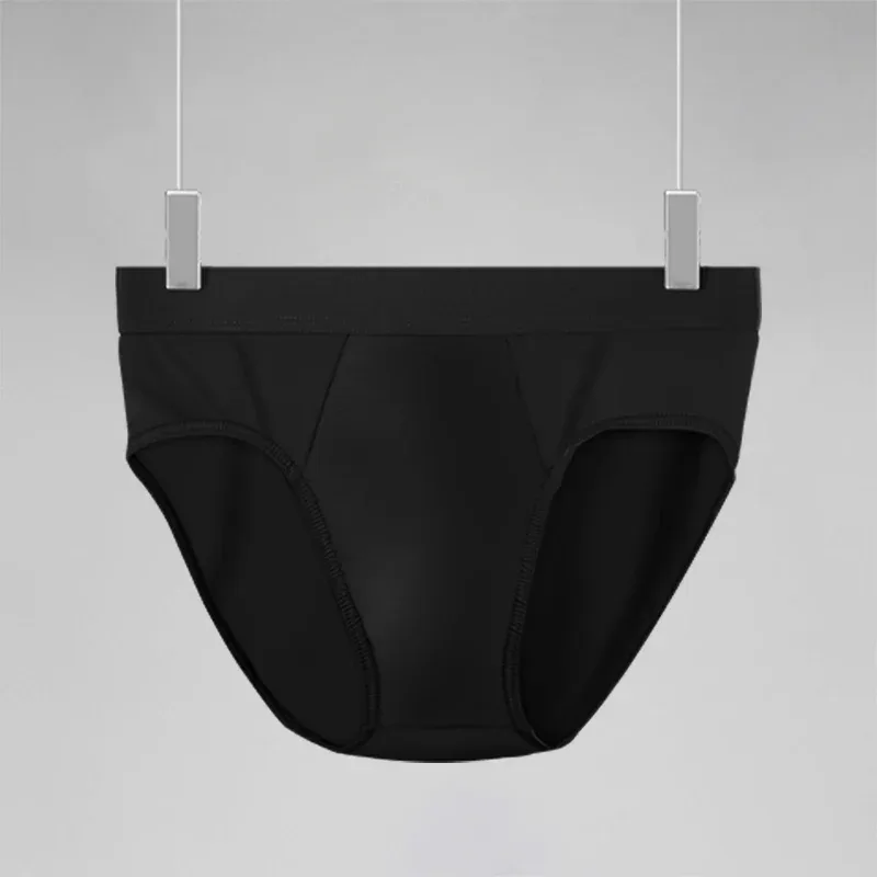 1pc Men's ice - silk underwear. Thin - style for summer, with U - convex briefs. solid - colored shorts — image 11