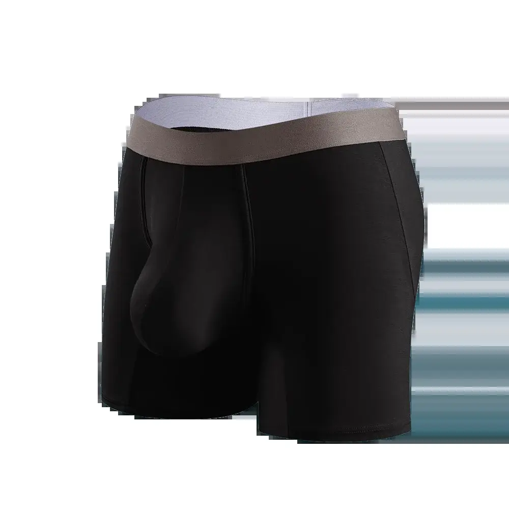 Large bag flat corner pants, long men's underwear sports shorts