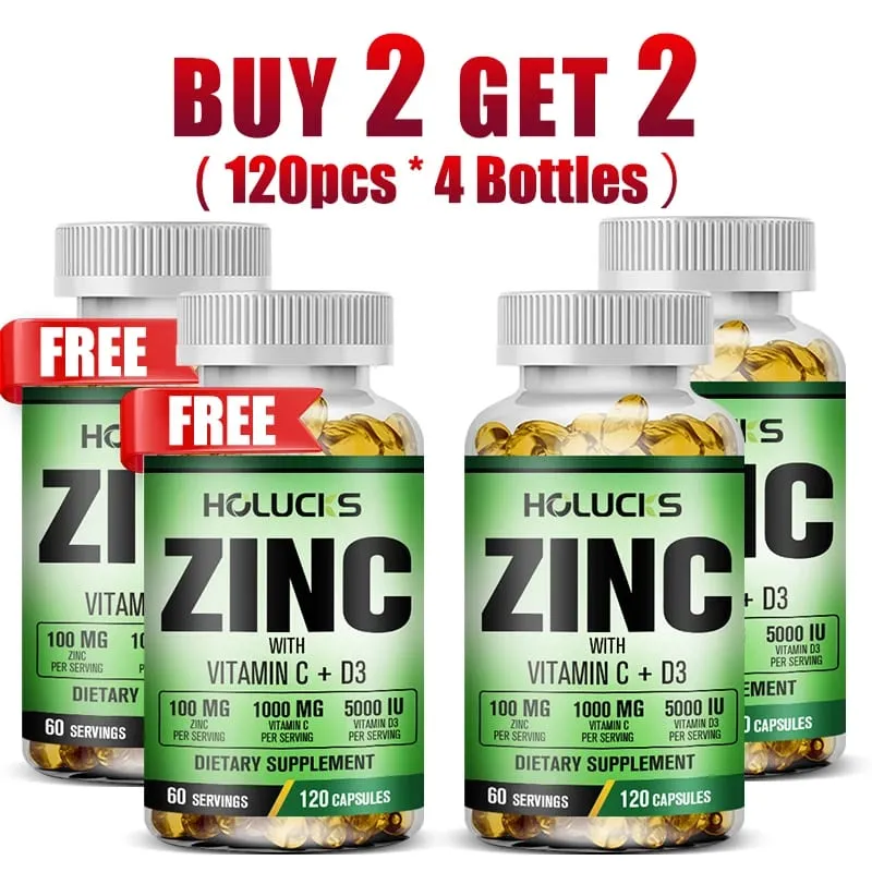 Buy 2 Get 2 Free! Zinc Capsules Support Strong Immunity & Overall Vitality Respiratory Health & Strong Bones Antioxidant — image 12