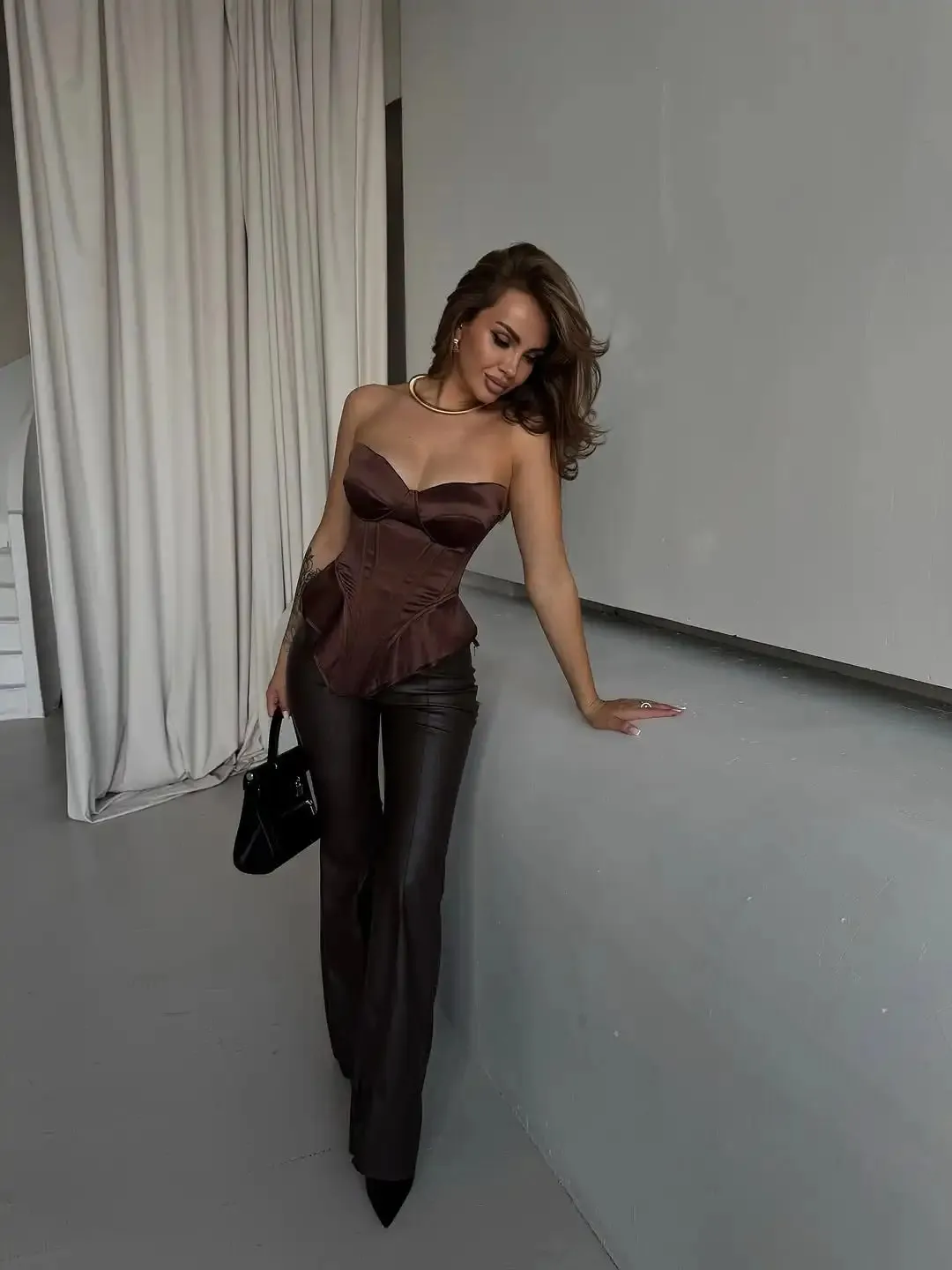 Sexy Fishbone Strapless Short Top Lady Chic Sleeveless Off-shoulder Backless Waist Cinching Blouse Women Vacation Party Tops