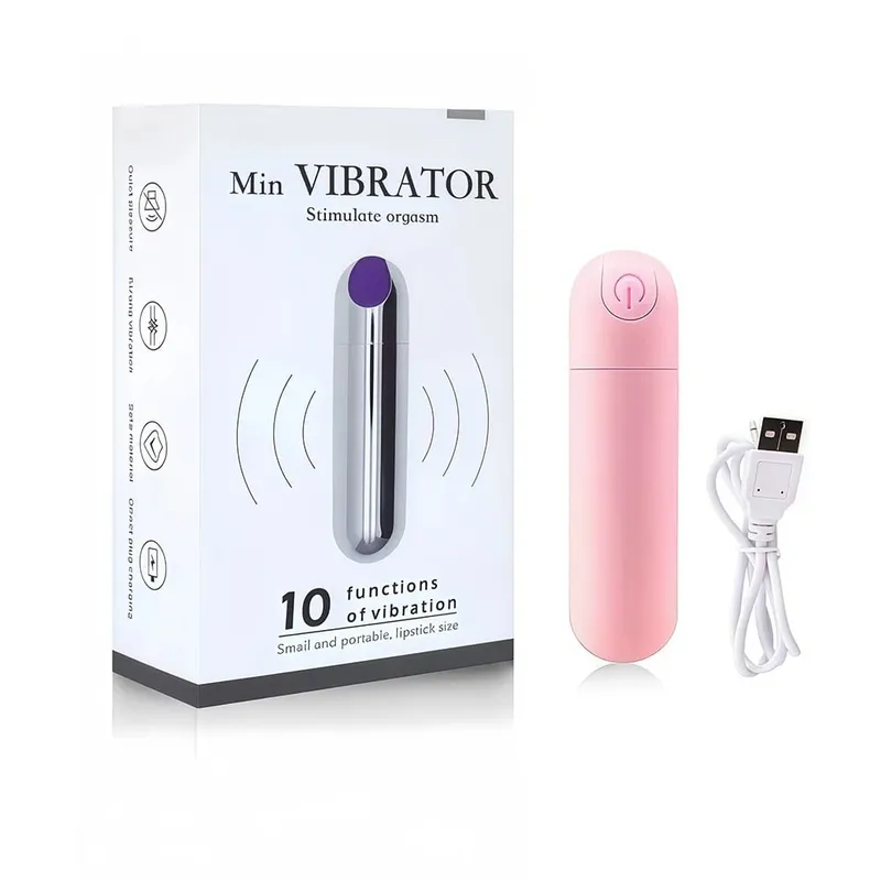 USB Charge 10-Speed Mini Bullet Vibrator Rechargeable Wireless Vibrating Anal Plug Clitoral Stimulator Adult Sex Toys for Women — image 8