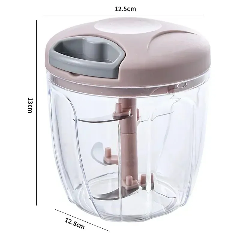 Crusher Vegetable Onion Cutter Kitchen Cooking Accessories 500/900ML Manual Meat Mincer Garlic Chopper Rotate GarlicPress
