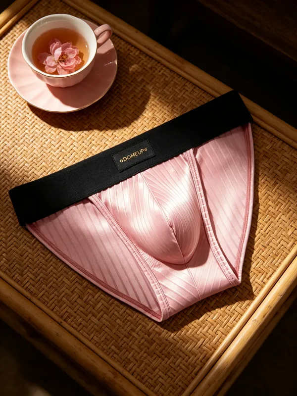 Panlalaking Kasuotang Panloob Makintab na may guhit na Triangle Briefs sa Harap ng Bulge Pouch Sexy Low Rise Slim Fit Pang-araw-araw na Panlalaking Panloob DP915 — image 14