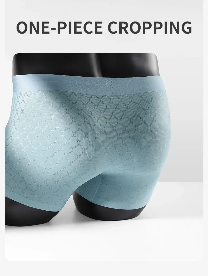 Miiow 3 pçs sem costura de seda gelo boxer roupa interior dos homens verão malha respirável calcinha antibacteriana homem cuecas boxers