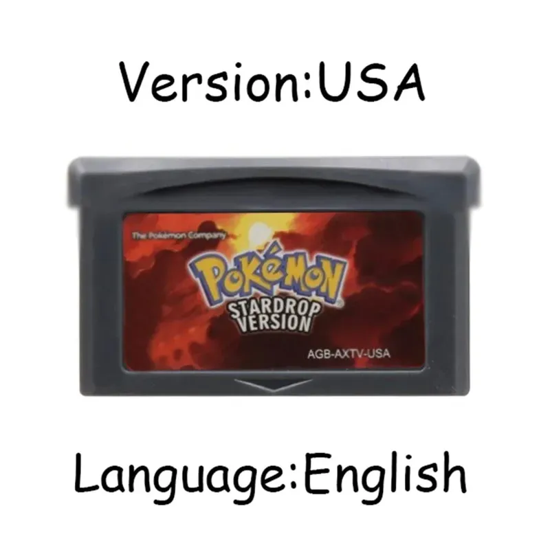GBA Pokemon Game Cartridge 32-bit Κονσόλα παιχνιδιών βίντεο Κάρτα AshGray Liquid Crystal Light Platinum Moemon Emerald Αγγλική γλώσσα — image 16