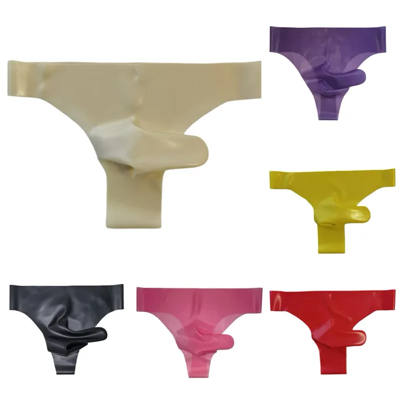 Sexy Nightwear Mens Latex Underwear Comfortable Latex Safety Panties Applicable Gender Male Fashionable Lingerie — image 6