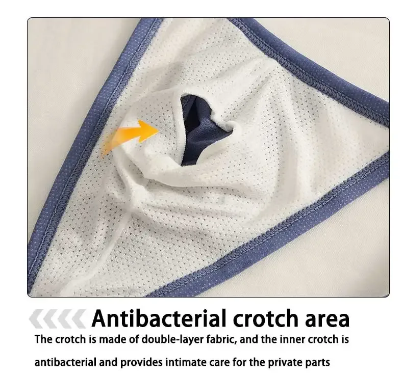 Cuecas masculinas de seda gelada com frente aberta e cintura ajustável – roupa íntima respirável sexy de verão para ajuste confortável — image 17