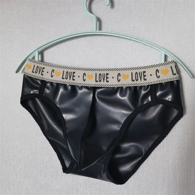 Men Sexy Latex Briefs Seamless Underwear Scrotum Bulge Panties Men Clothes Inner Wear Athletic Underpants Porns Bikini Bottom — image 7