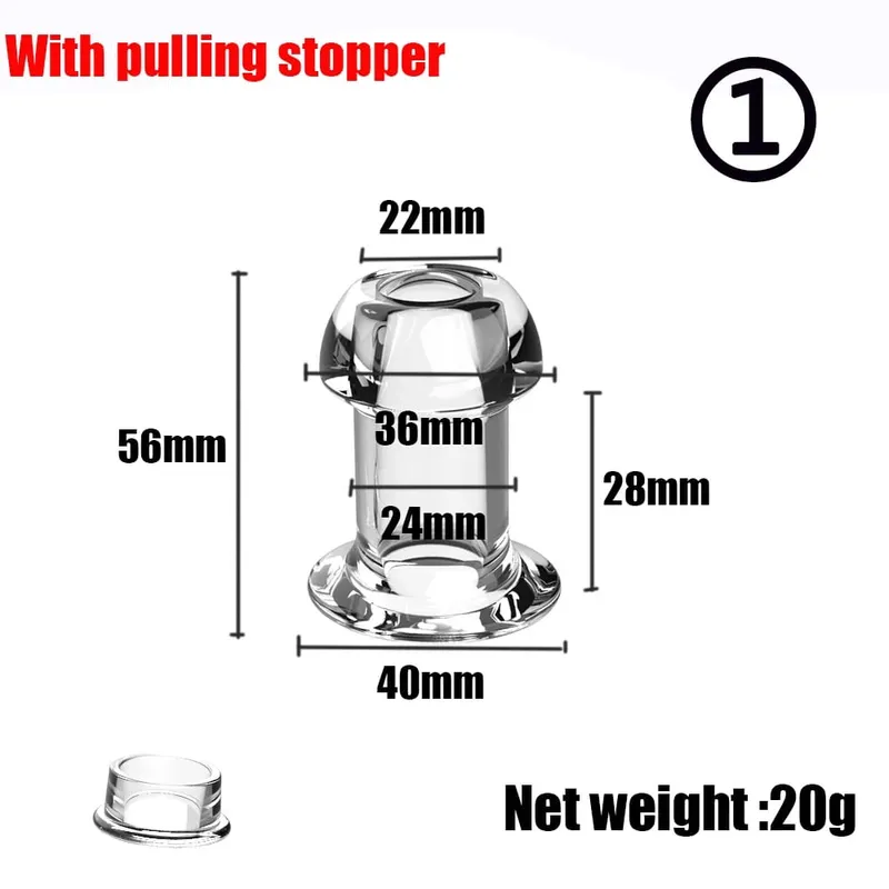 Üreges tükör kukucskáló anális gyöngyök vagina fenékdugó seggfej tágító alagút átlátszó végbélnyílás tágító BDSM szexjáték meleg pároknak