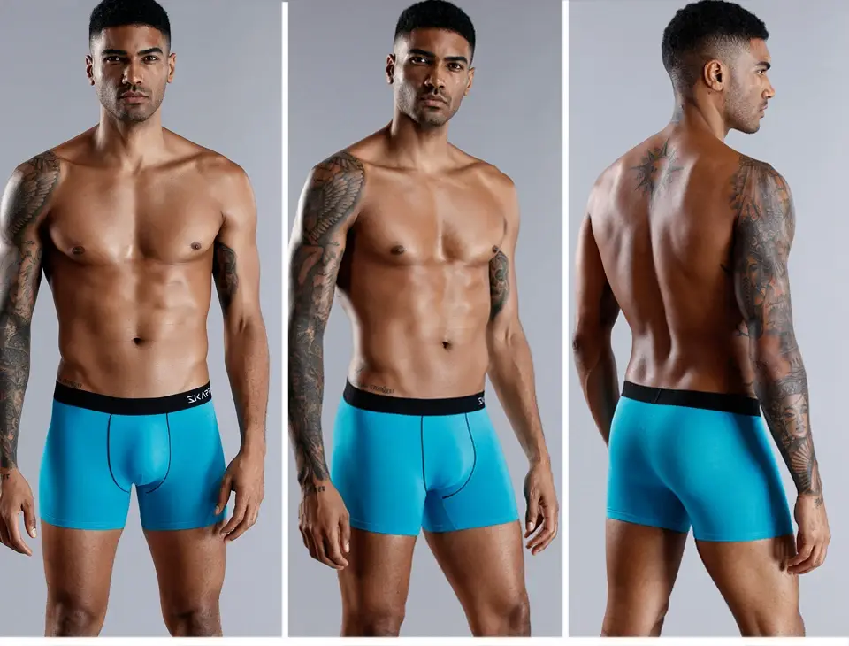 6st bomull herrtrosor Sexiga underkläder för män Boxerbyxor Letter Eelastic Band Boxers Herrkalsonger Shorts — image 4