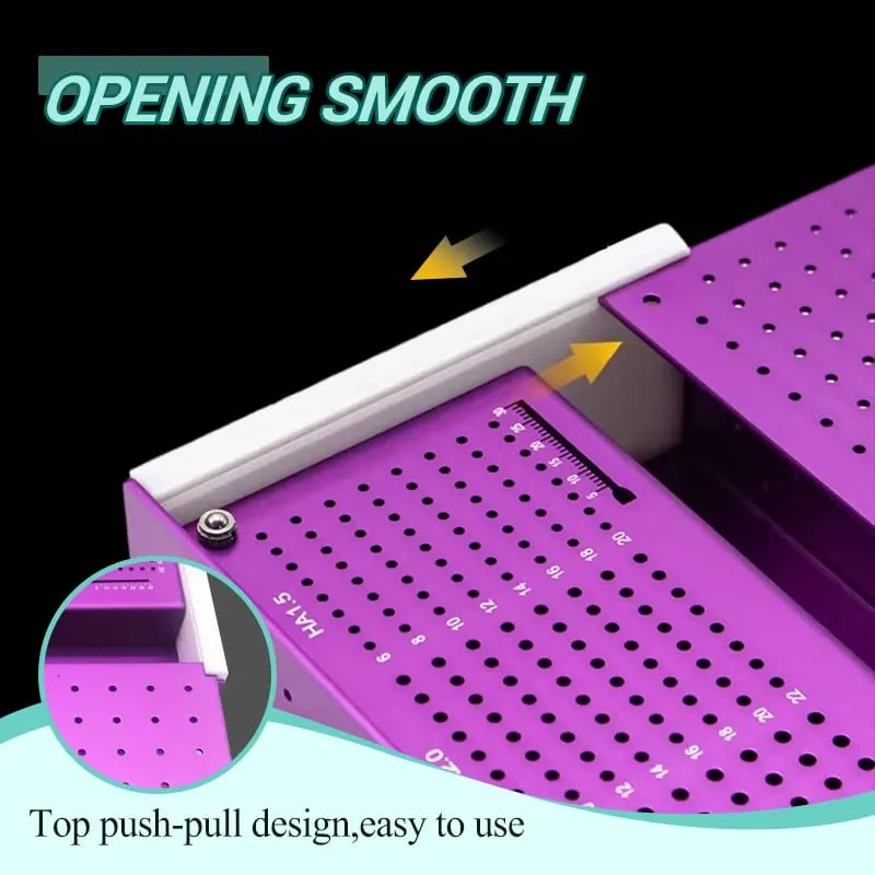 Pet Screw Box Κουτί αποστείρωσης από κράμα αλουμινίου Ορθοπεδικό βιδωτό όργανο αποστείρωσης κουτί αποθήκευσης Θήκη,Εργαλεία μακιγιάζ — image 3
