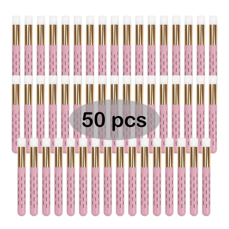 50 יחידות רך הארכת ריסים ניקוי מברשת ריסים שמפו גבות פילינג אף ניקוי מסיר איפור ציוד טיפוח יופי