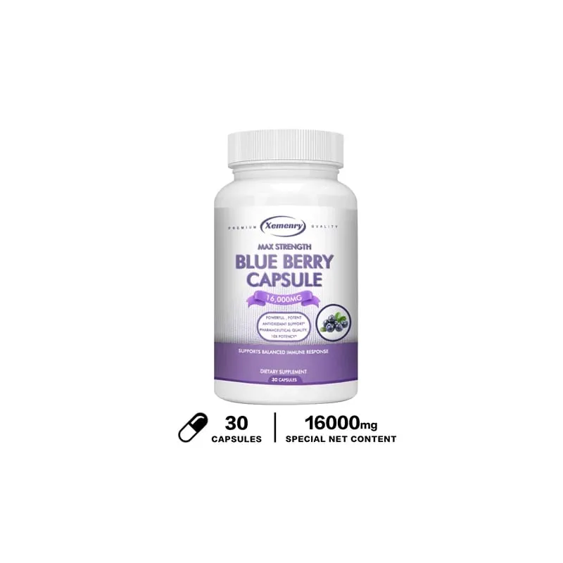 Blueberry Extract Supplement 16000mg 120 Capsules - Non-GMO — image 8