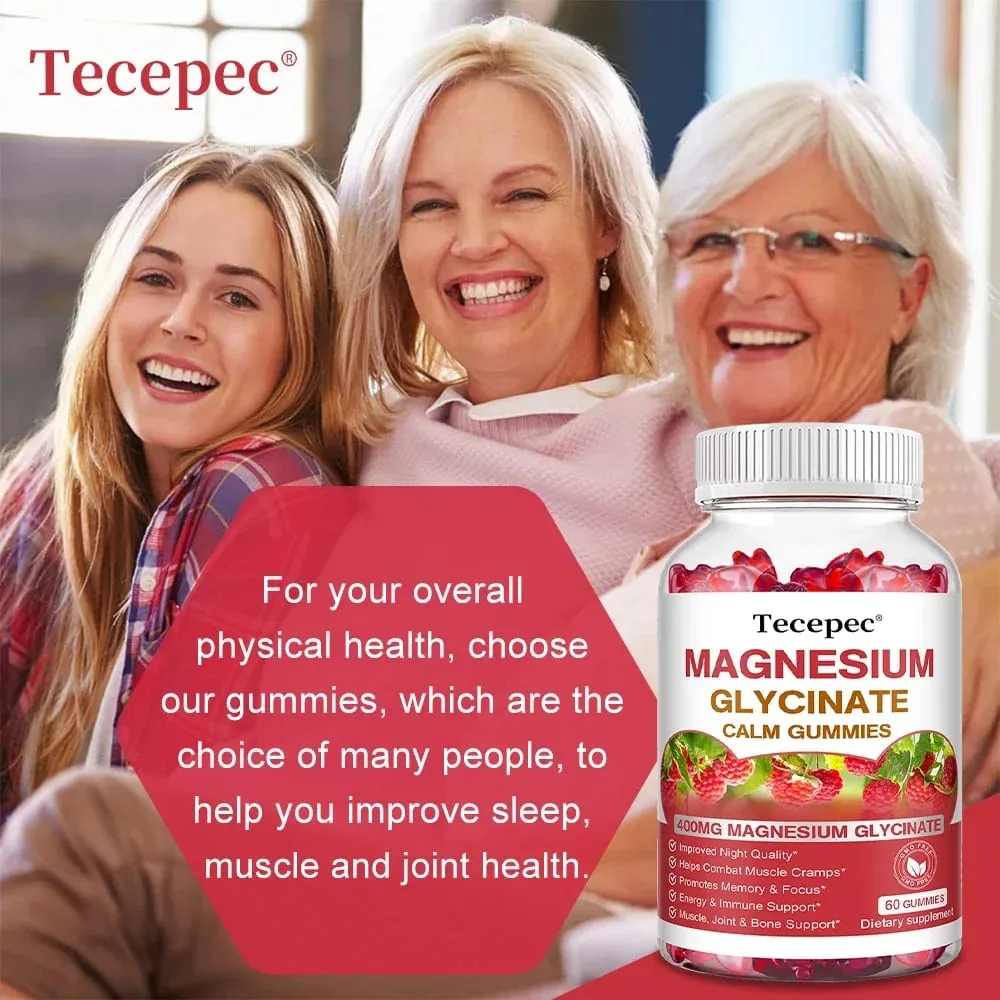 Magnesium Glycinate Gummies-Adult Supplements That Aid Relaxation Promote Heart Health and Support Bone Marrow and Joint Health — image 5
