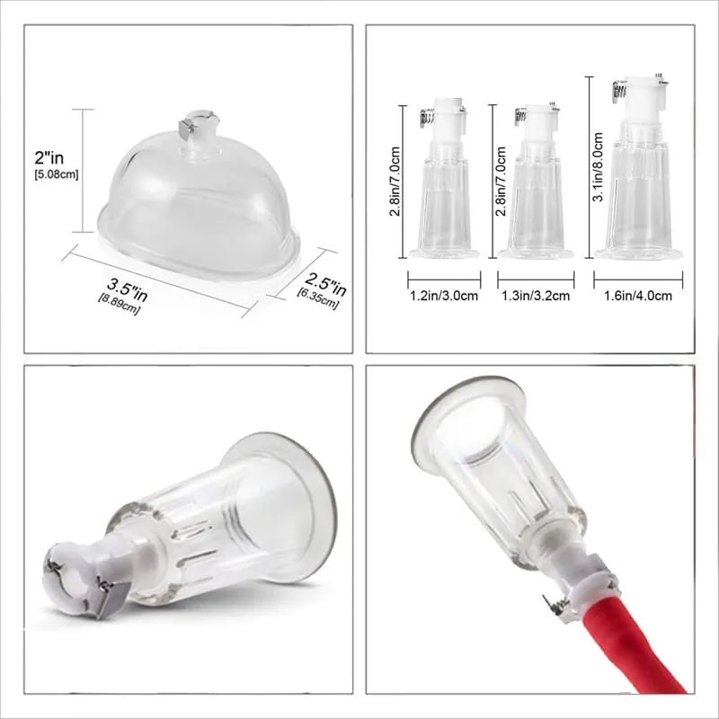 Pussy Pump Vagina Sucker Clitoris stimulátor mellbimbó mellnagyobbító szexjátékok nőknek, szopogatós fogantyús vákuum csésze — image 6