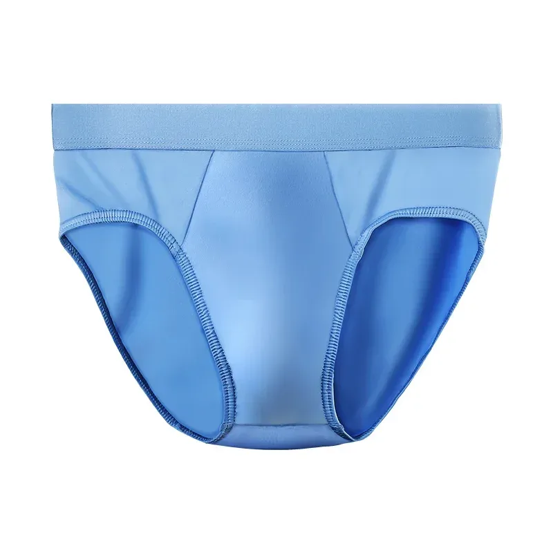 3PCS men's ice - silk underwear. Thin - style for summer, with U - convex briefs. Breathable, solid - colored shorts — image 5