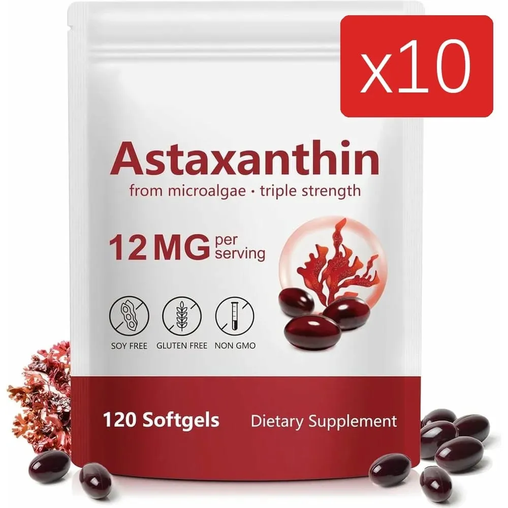 Astaxanthin 12mg Softgels Triple Strength Αντιοξειδωτική Υποστήριξη για Δέρμα Οφθαλμικές Αρθρώσεις & Ανοσοποιητική Υγεία – Προμήθεια 120 Count 4-Month — image 13
