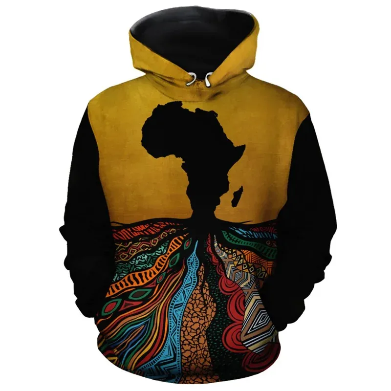 African Ethnic Tribes Unique Graphic Hoodie For Men Ethnic Printed Clothing Hooded Coat Loose Harajuku Street Vintage Hoodies — image 8