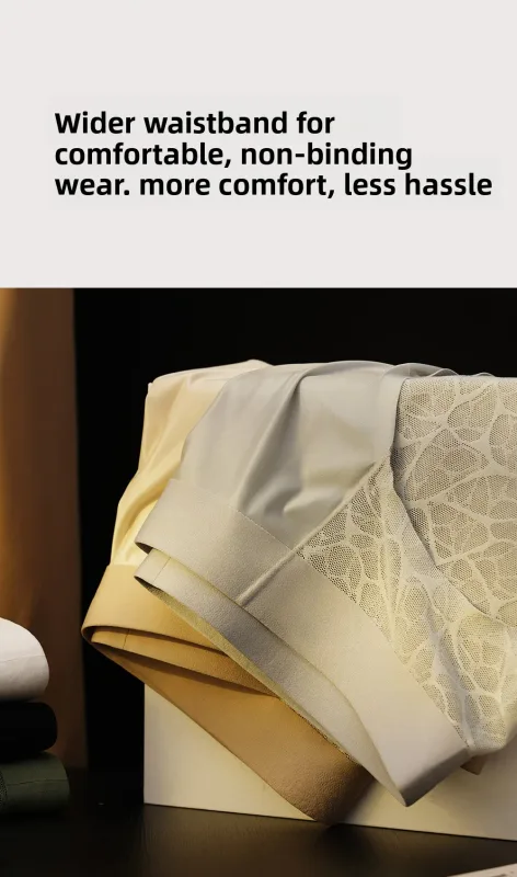 Sem costura jacquard homens triângulo roupa interior de seda gelo fina respirável calcinha de secagem rápida cuecas masculinas sexy u bulge bolsa
