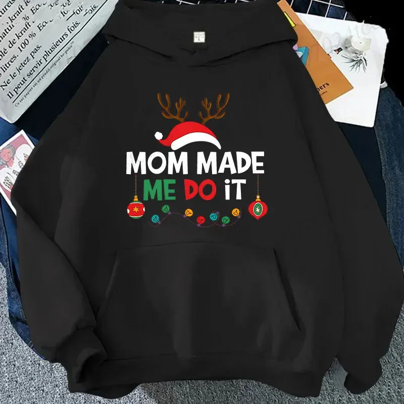 Par julmatchande huvtröjor Set I Don't Do Matchande juldräkter Tryck Sweatshirts Jul Familjefest Matchande toppar — image 17