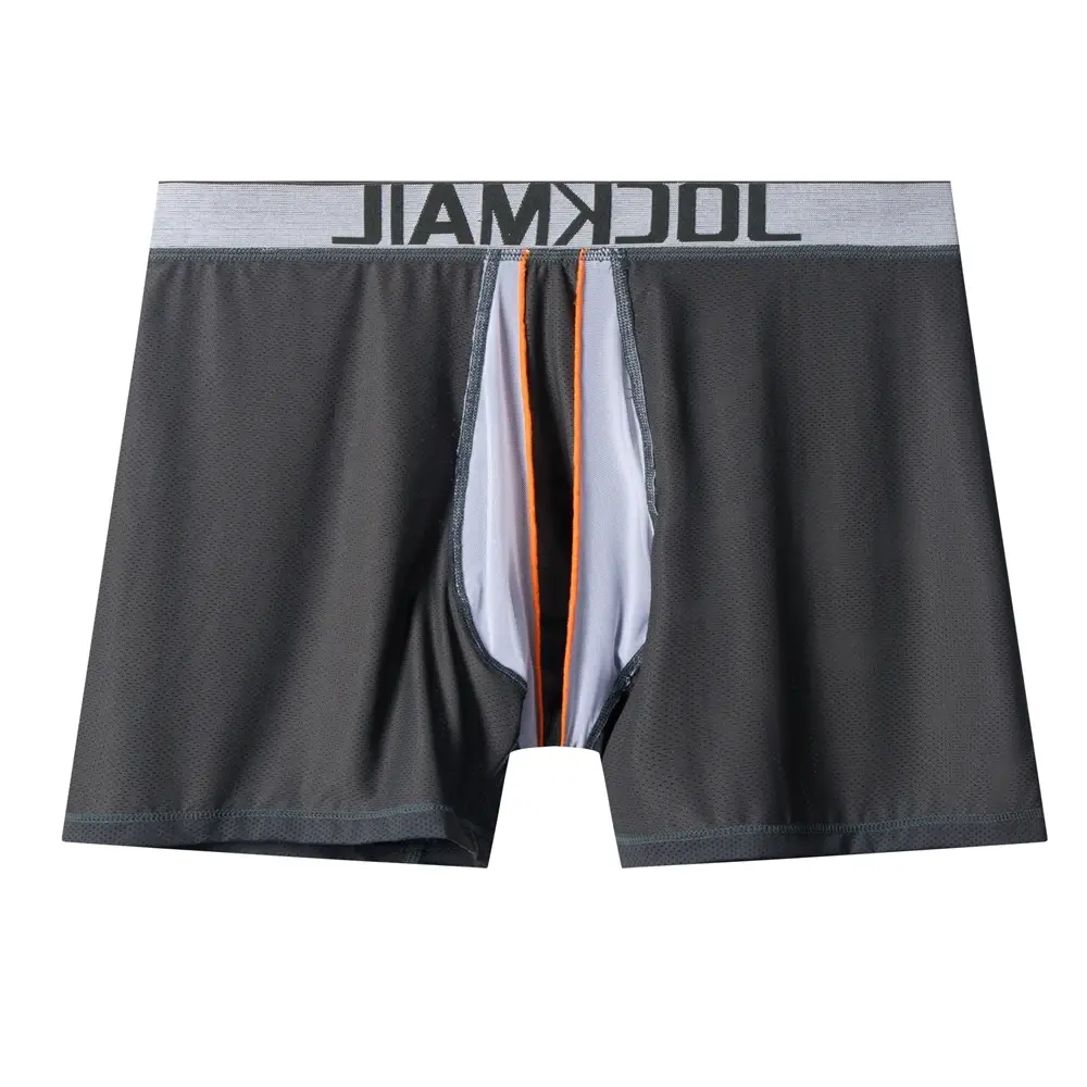 Sexy roupa interior masculina boxer 3d em forma de rede bolsa projetada painéis de malha respirável masculino boxershorts tronco cuecas masculinas — image 24