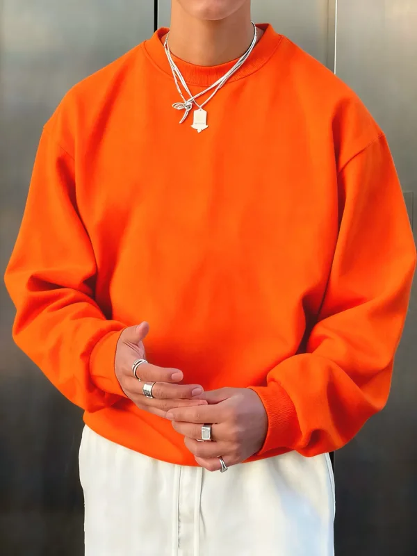Masculino velo outono topo rua all-match pullovers confortável básico sweatshirts esporte casual roupas esportivas diárias roupas macias — image 13