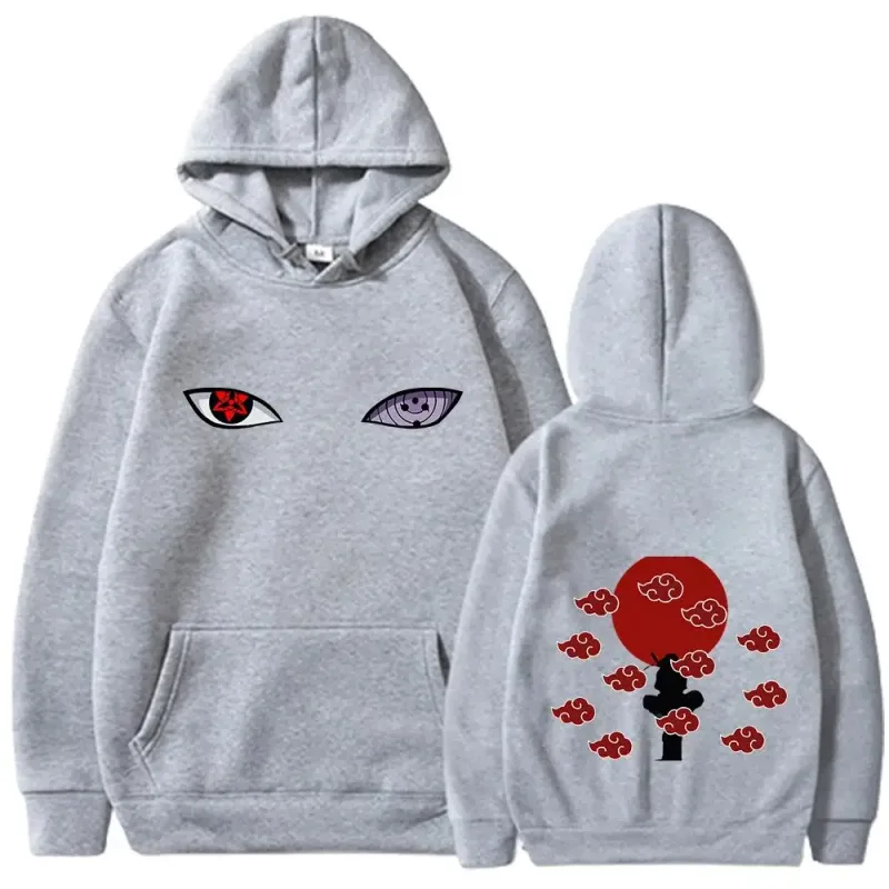 Naruto Itachi Hoodie Akatsuki Crow Anime Print Street Styles Unisex Men Women Oversized Casual Sweatshirts Long Sleeve — image 5