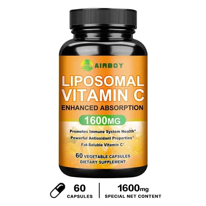 Liposzómális C-vitamin 1600 mg - Elősegíti a kollagéntermelést az immunrendszer támogatása Erőteljes antioxidáns — image 8