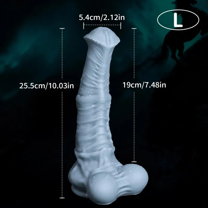 Big Horse Műpénisz Valósághű pénisz Hatalmas anális dugó Szex G-pont stimuláló masszázs, serkentő női maszturbátor szexjátékok nőknek 18