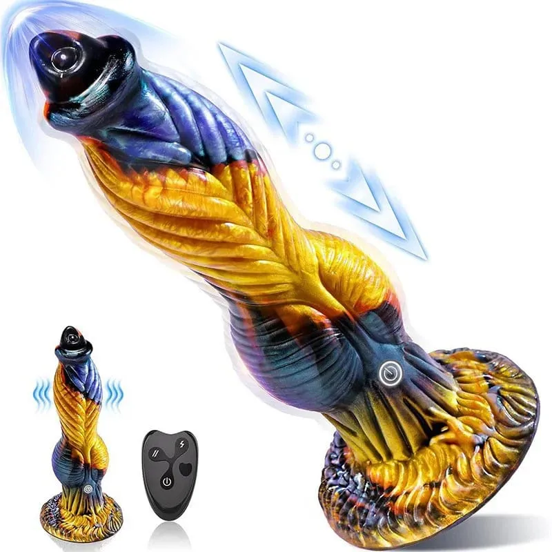 Thrusting Dragon Dildo vibrátor szexjátékok 10" 4IN1 Monster távirányító Vastag vibrátor tapadókorong Dildo anális játékok felnőtteknek szánt termék