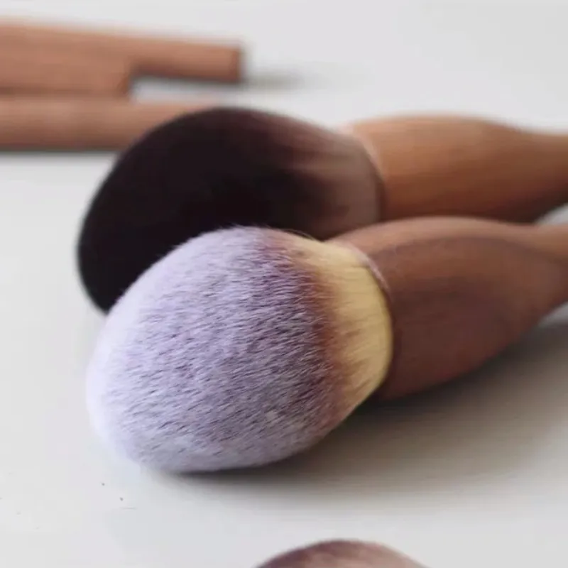 Πινέλο μακιγιάζ με λαβή ξύλου καρυδιάς Loose Powder Blush Contour Brushes Super soft High Density Tools Makeup Brush — image 6