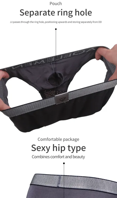 Bullet type separation scrotal panty briefs ng lalaki breathable varicocele U convex pouch — image 19