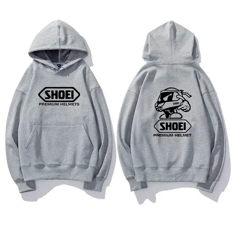 Motorcycle Helmet Theme Graphic Hoodie Unisex Front Likod Double Print Biker Drawstring Hooded Sweatshirt Casual Pullover Top — image 8
