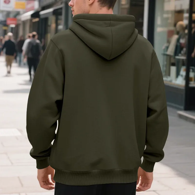 Novo 2026 outono casual sólido manga longa zíper com capuz moletom casaco masculino moda ao ar livre roupas esportivas jaquetas — image 23