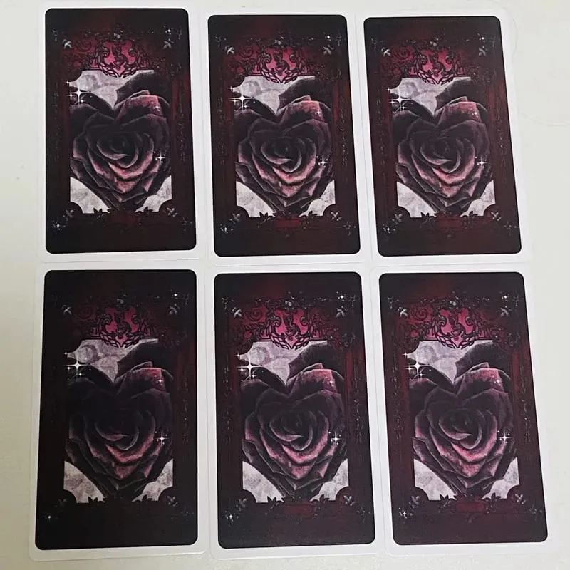 Mystic Black Rose Oracle Deck 78 Pcs Situations Tarot Cards Twin Flame Love Keywords Deck Healing Shadow Work Unique — image 2