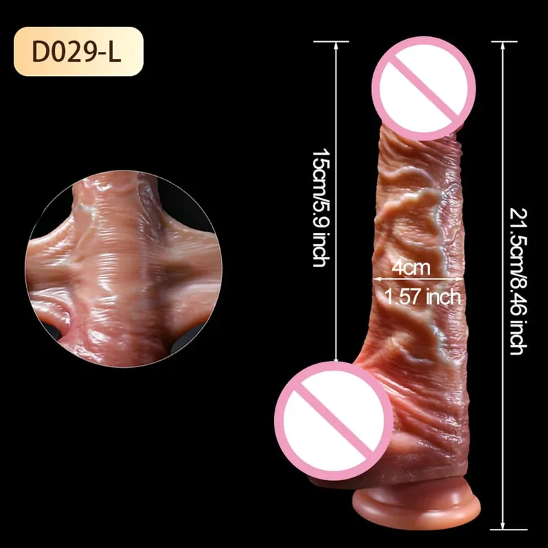 Strapon Big Penis Realistic Dildos Skin Sliding Foreskin Testicles Dildo Anal Vaginal Dick Plug Adult Sex Toys for Women
