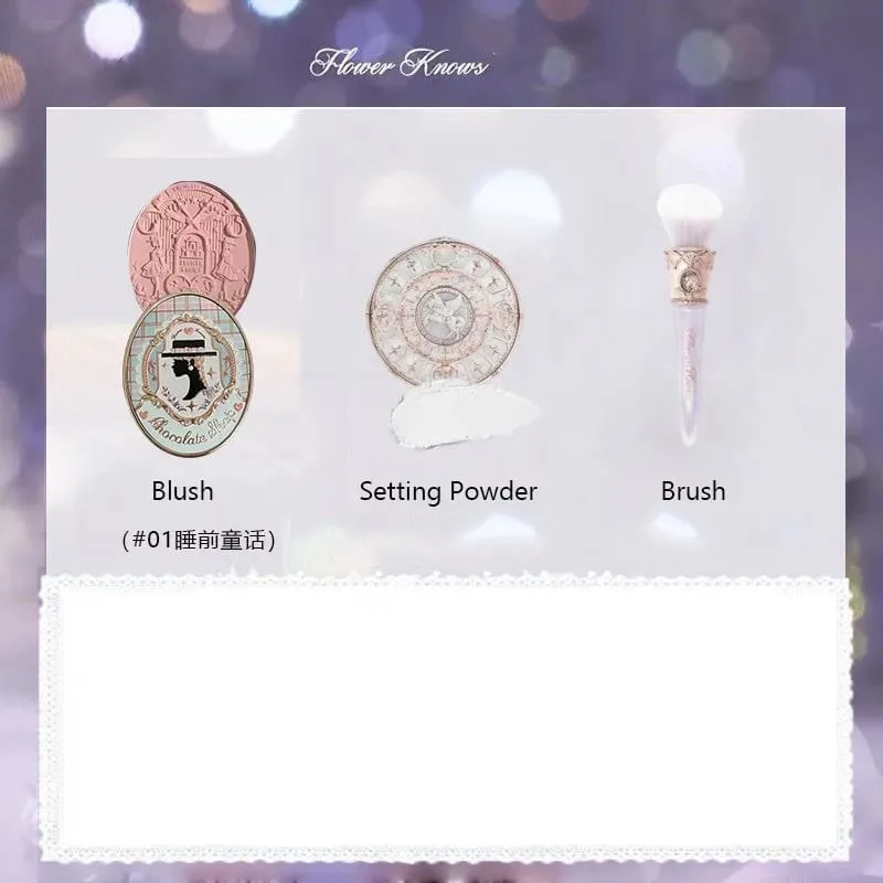Flower Knows Moonlight Mermaid Series Glitter Eyeshadow Palette High Pigment Shell Κοσμήματα Blush Σετ πινέλου μακιγιάζ Ματ φινίρισμα — image 13
