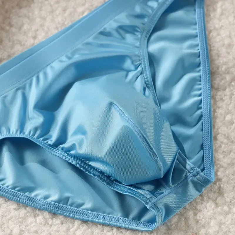 Men Solid Briefs Underwear Man Sexy Glossy Underpants Cuecas Calzoncillos Ropa Interior Hombre Slips Male Pouch Panties — image 9