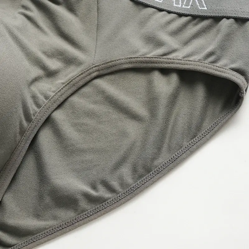 Men's Fashionable Letter-Printed Underwear Mid-Waist High Elasticity Breathable Comfortable Seamless Briefs — image 10