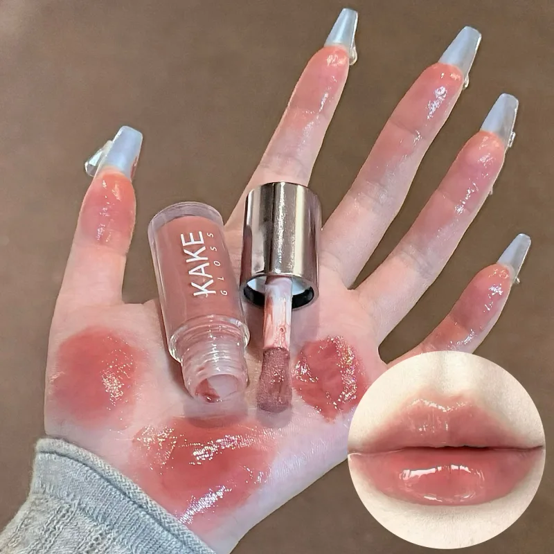 מראה שפתון נוזלי לחות ג'לי חום מים Light Lip Glaze סקסי ליפ גלוס עמיד לאורך זמן גוון שפתיים עירום איפור קוסמטיקה — image 8