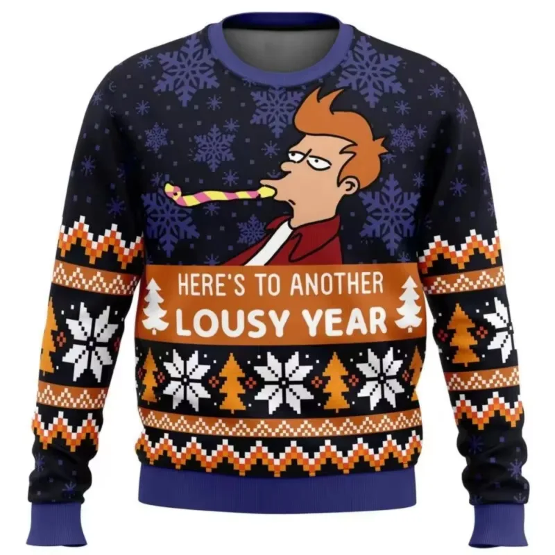 Novo 2026 feliz natal papai noel 3d impresso camisola de natal feriado feliz natal outono em torno do pescoço pullovers moletom — image 7
