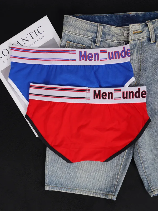 Panlalaking Cotton Color Block Brief, Pump! Logo Wide Waistband Low Rise Sexy 3D Convex Pouch Underwear 3256813080433415 — image 3