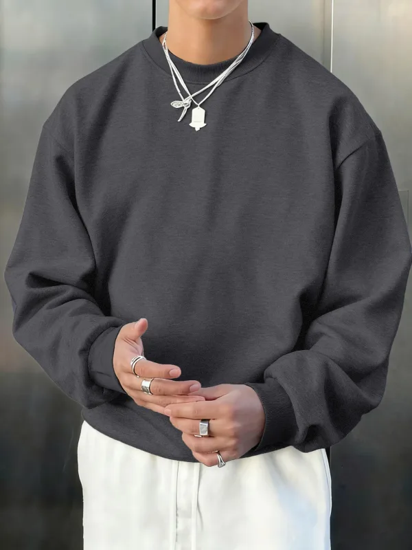 Masculino velo outono topo rua all-match pullovers confortável básico sweatshirts esporte casual roupas esportivas diárias roupas macias